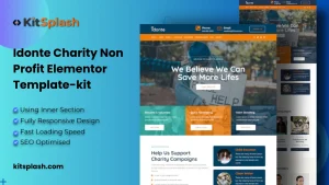 Idonte Charity Non Profit Elementor Template Kit