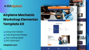 Airplane Mechanic Workshop Elementor Template kit